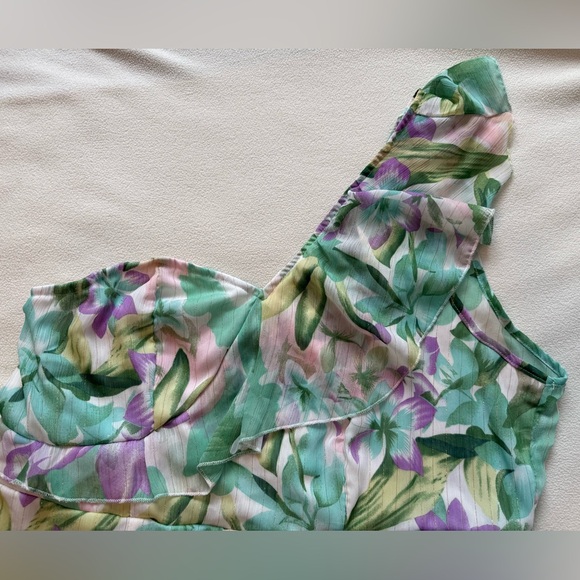 Floral One-Shoulder Dress 2/3X - Picture 6 of 14